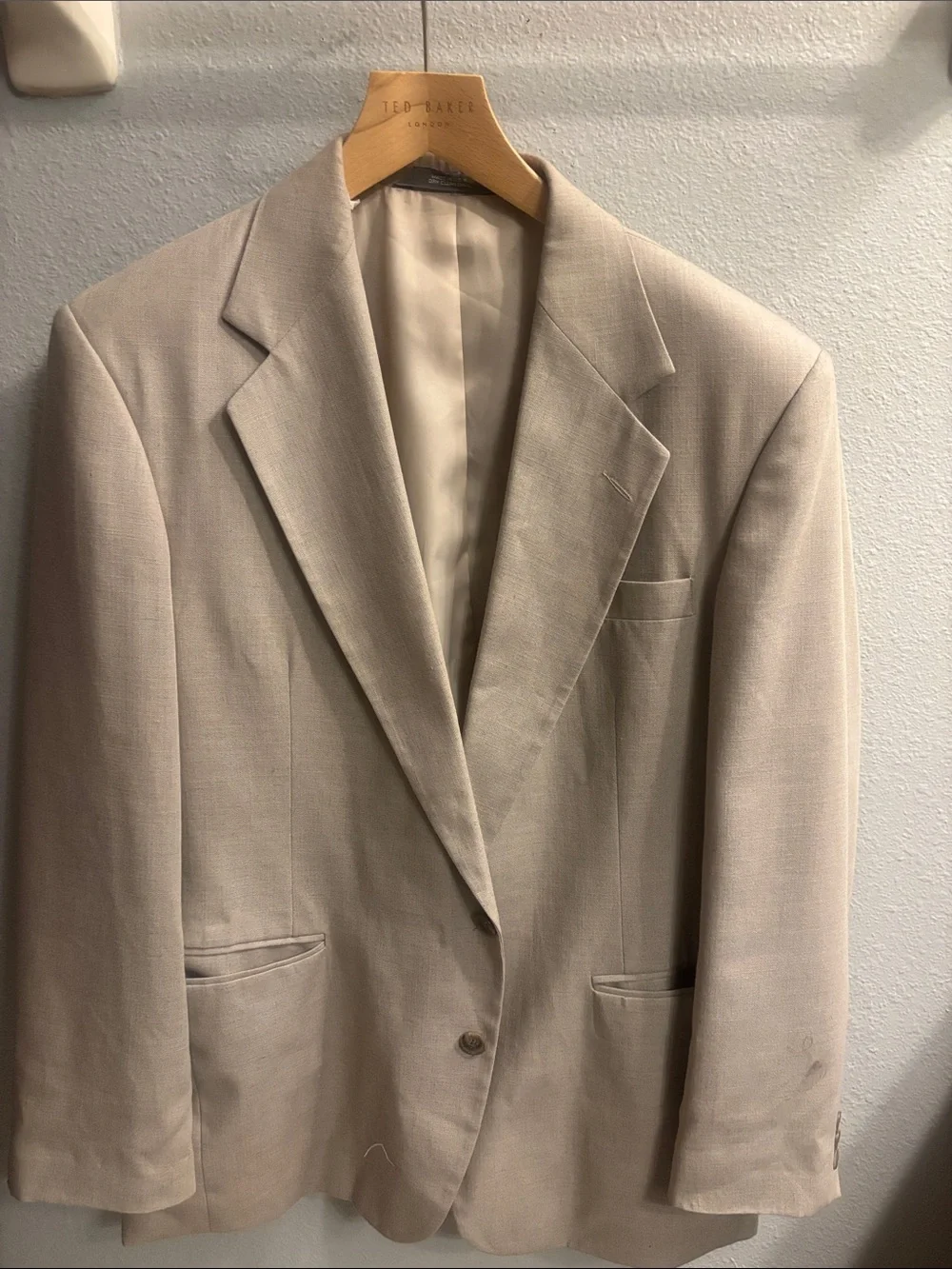 Haggar Light Beige Men's Two-Piece Suit